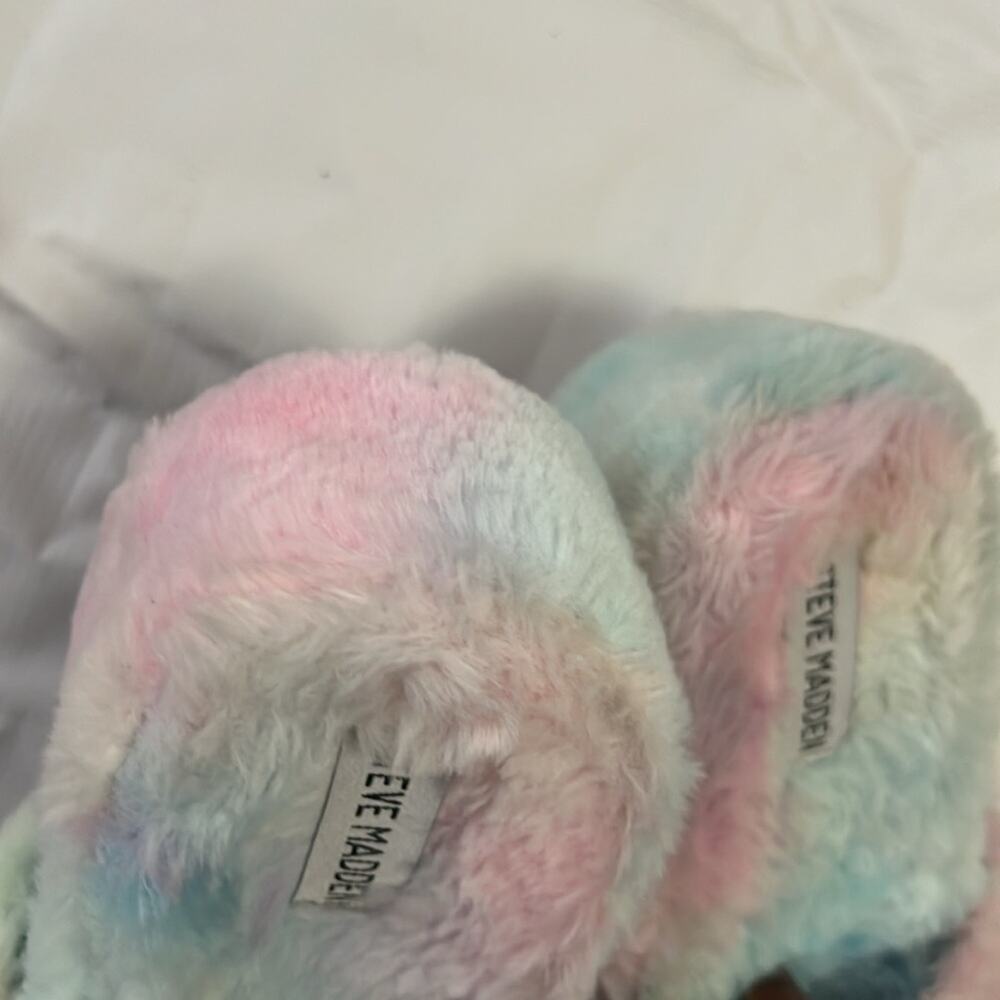 Steve Madden Fabfuzz Multi Color Faux Fur Slipper… - image 4